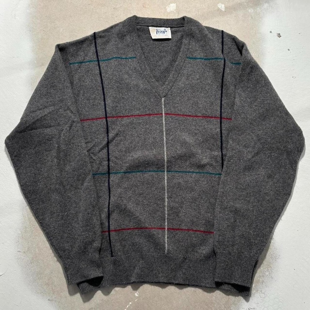 vintage pringle cashmere grey sweater